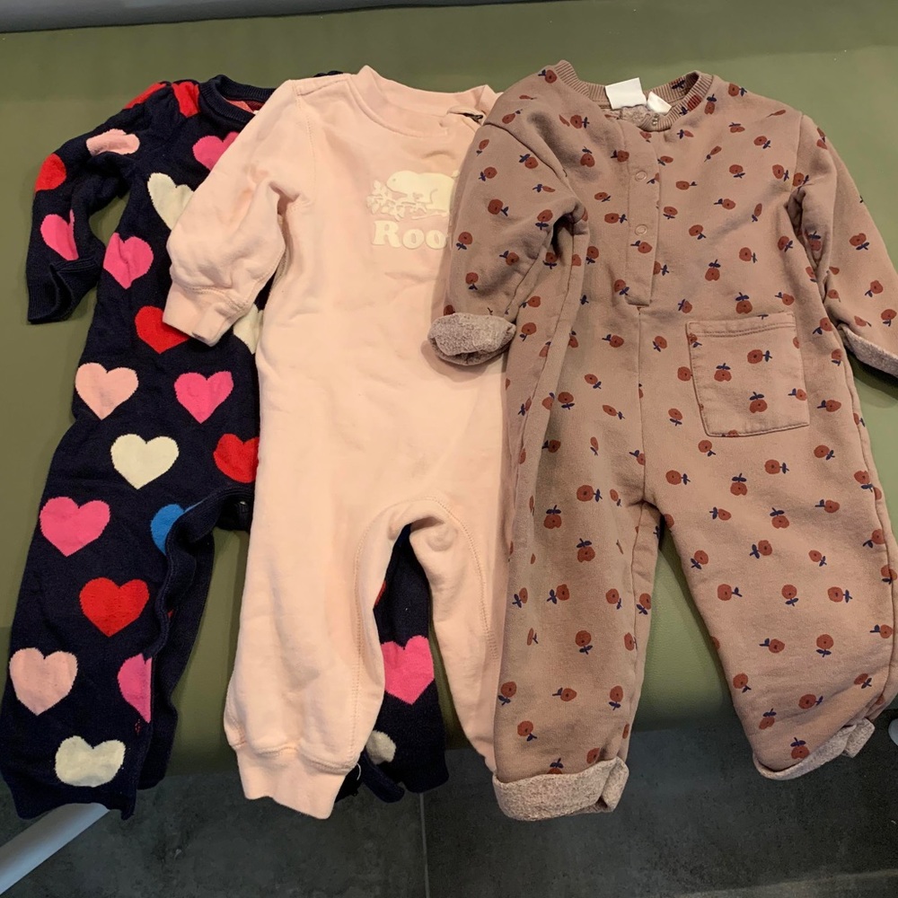 3 Footless Pajamas: 12-18 months Onesies